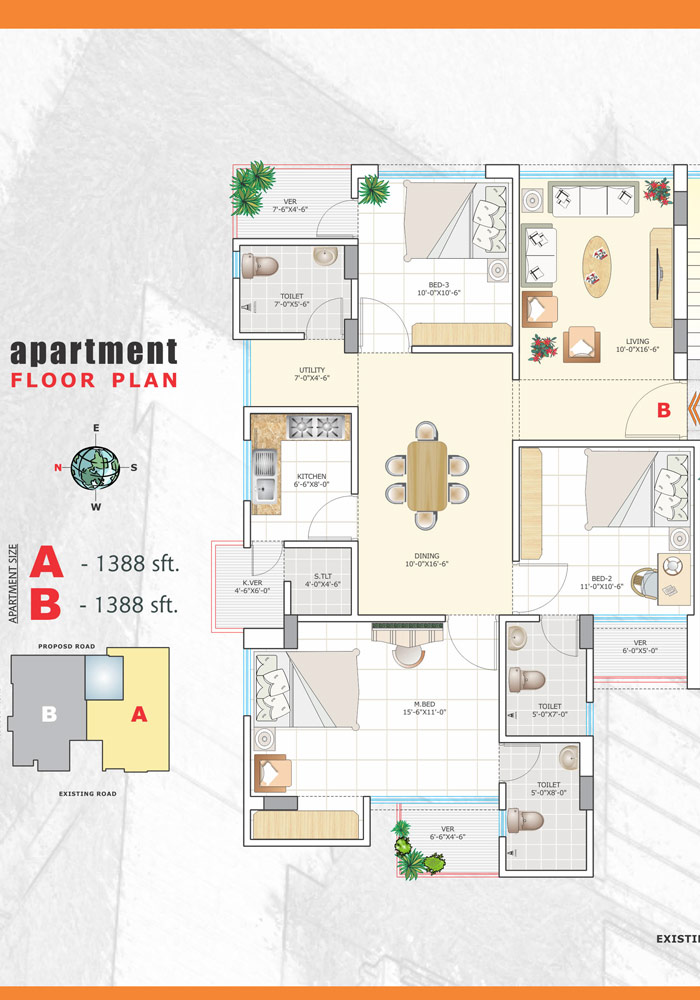 Assure Swapnobilash Furniture Layout Type-B