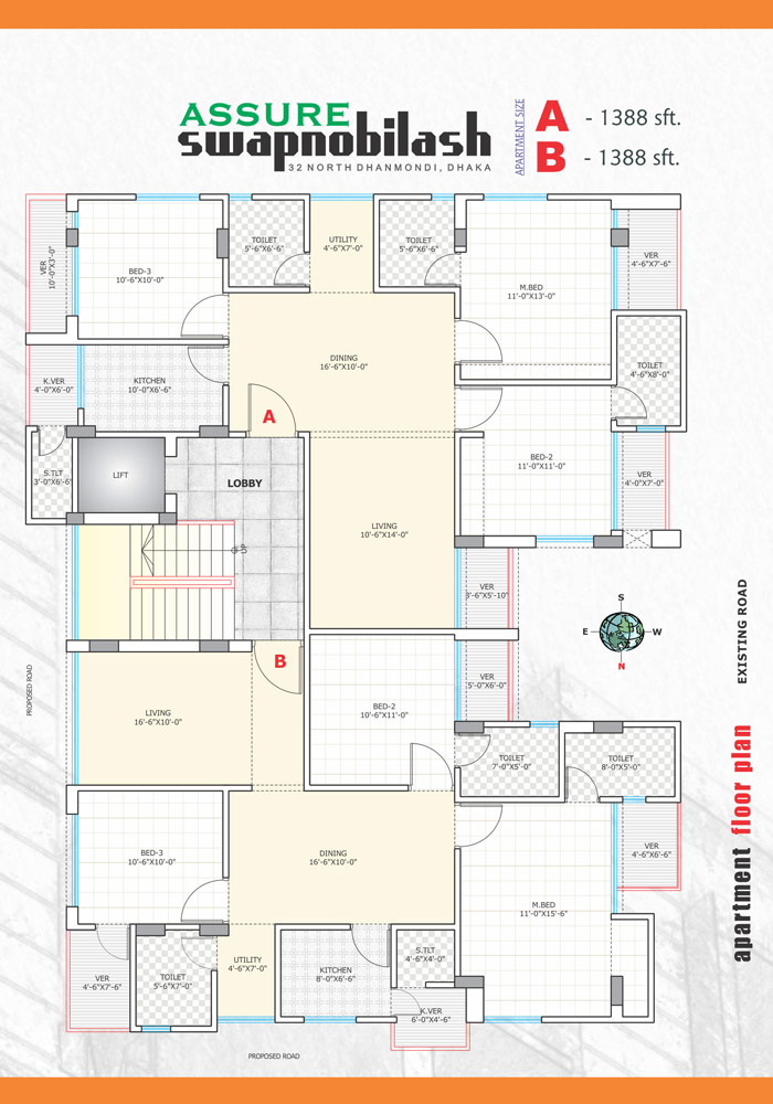 Assure Swapnobilash Typical Floor Plan