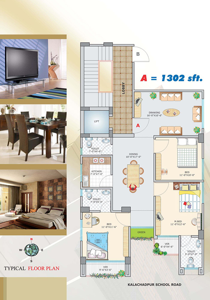 Assure Swapnoshiri Furniture Layout Type-A