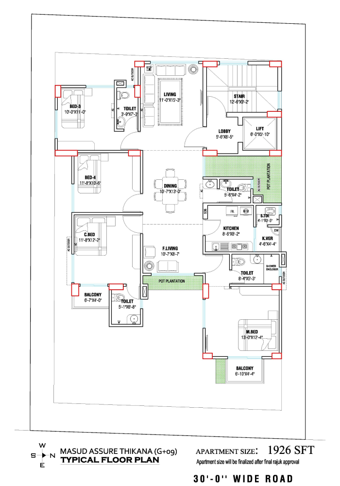 Masud Assure Thikana Typical Floor Plan