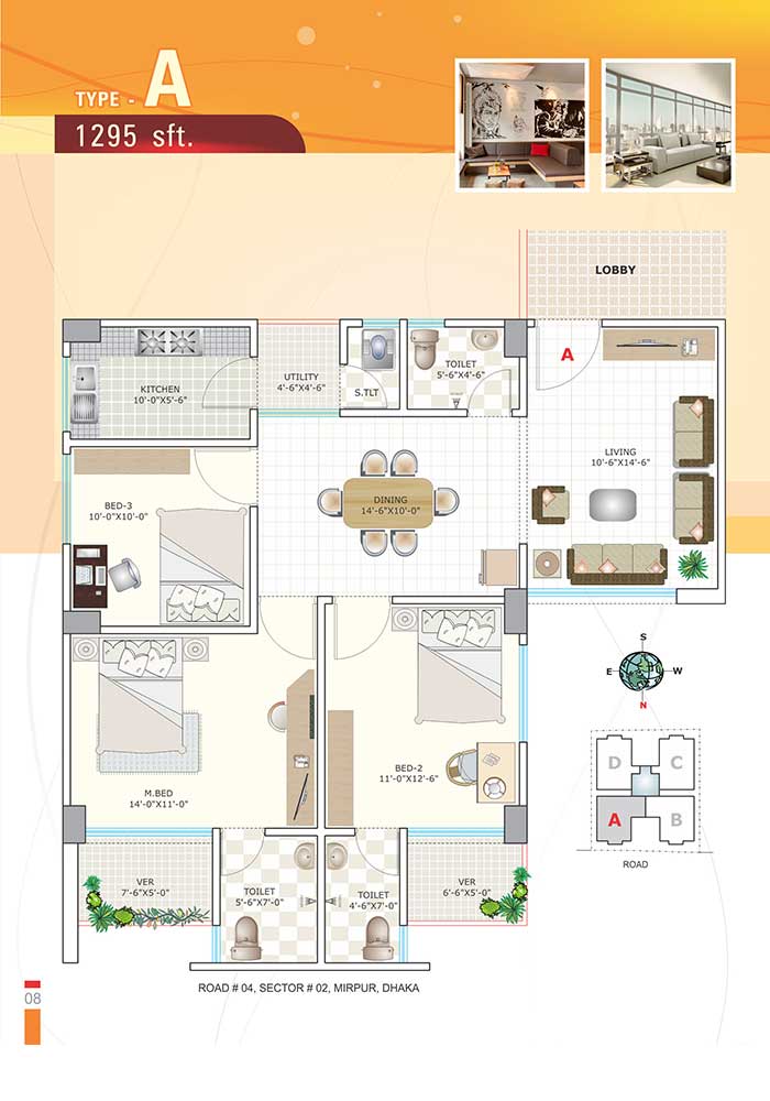 Assure Tilottoma Typical Floor Plan Type-A