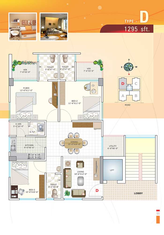 Assure Tilottoma Typical Floor Plan Type-D