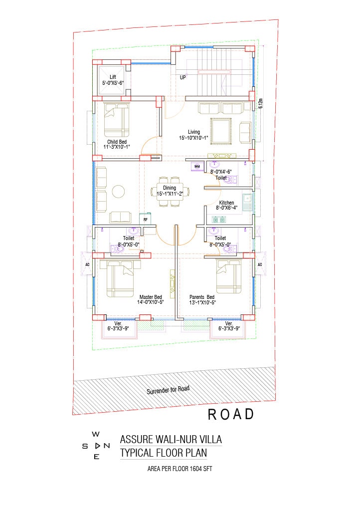 ASSURE Wali-Nur Villa Typical Floor Plan