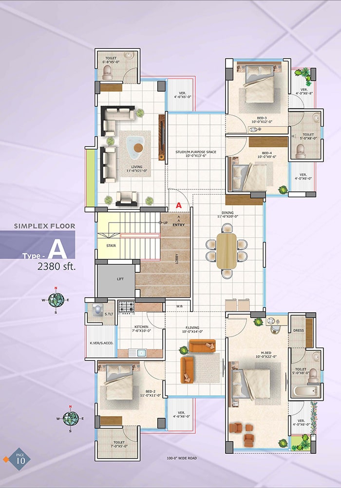 Assure Wisteria Simplex Floor Plan Type-A