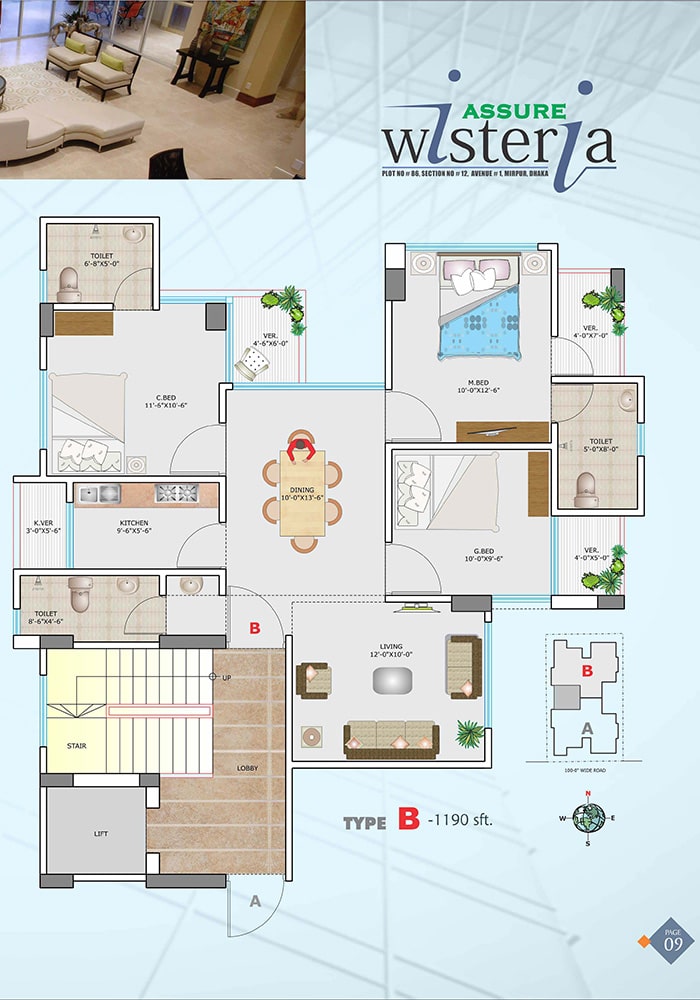 Assure Wisteria Typical Floor Plan Type-B