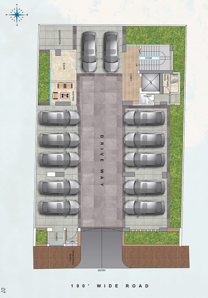 Hossains Assure Chayabithy Ground Floor Plan