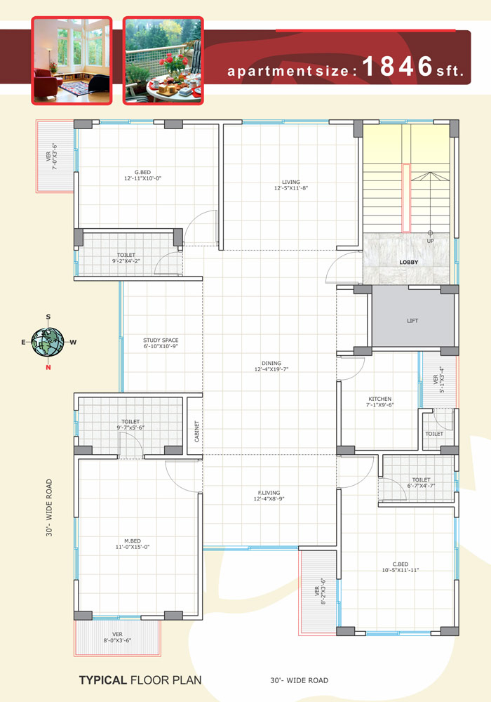Rose De Rowshan Typical Floor Plan