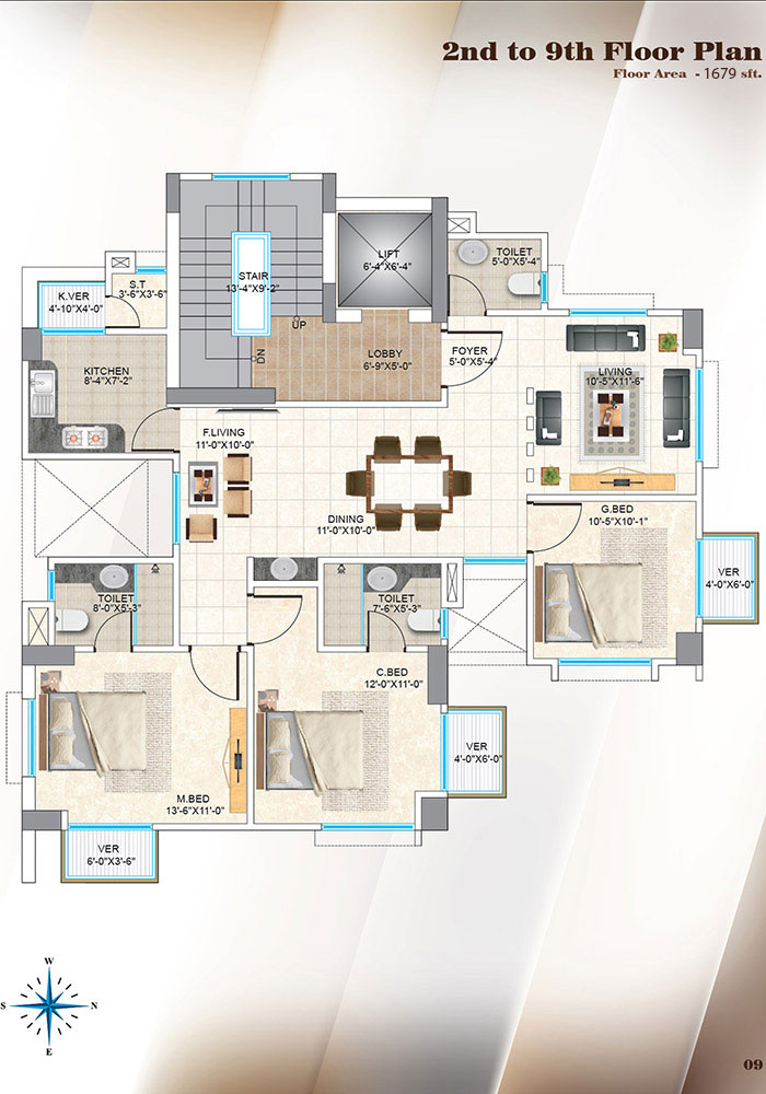 Teliniger Assure Silverwood 2nd to 9th Floor Plan