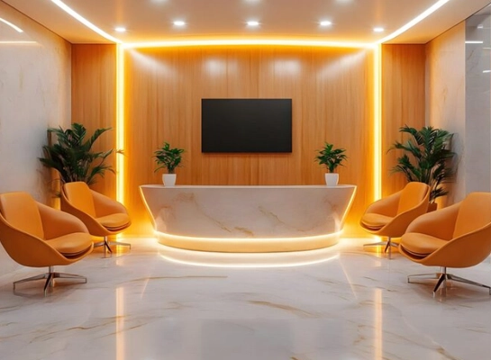 Reception and waiting area interior